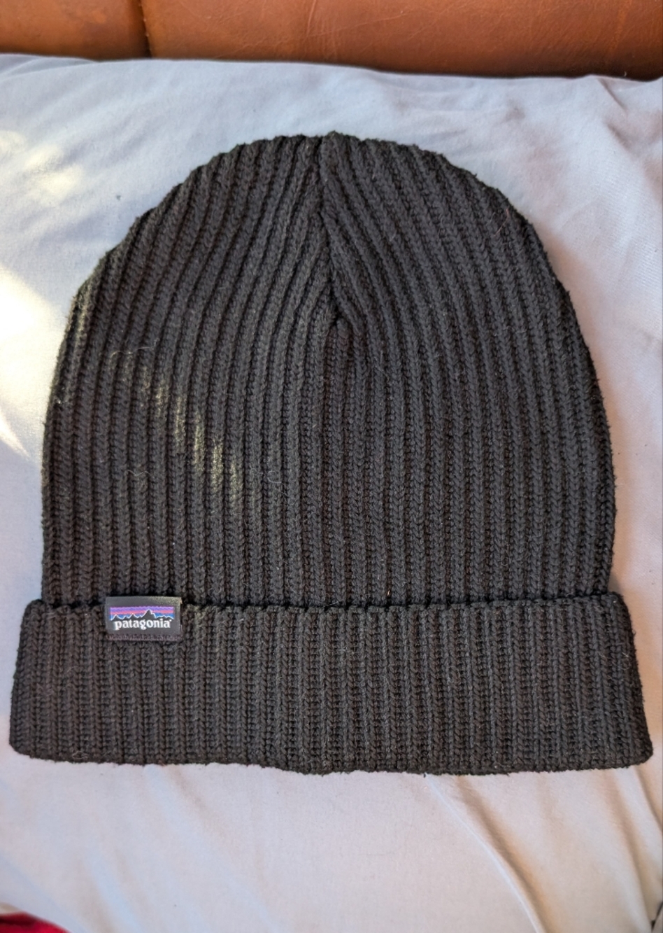 Patagonia Black Ribbed Cuff Beanie